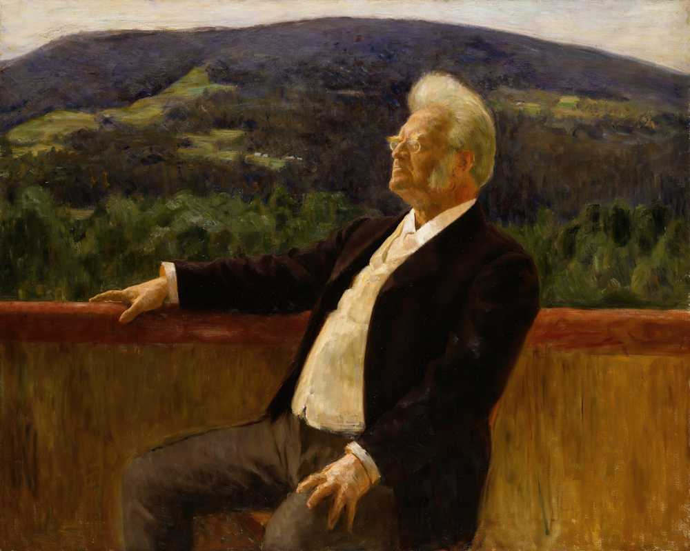 Portrait of the Poet Bjornstjerne Bjornson - Erik Werenskiold