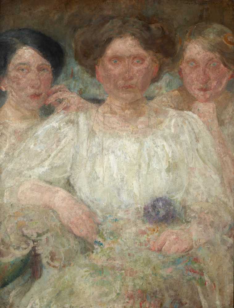 Portrait of Three Sisters (1905-1915) - Olga Boznańska