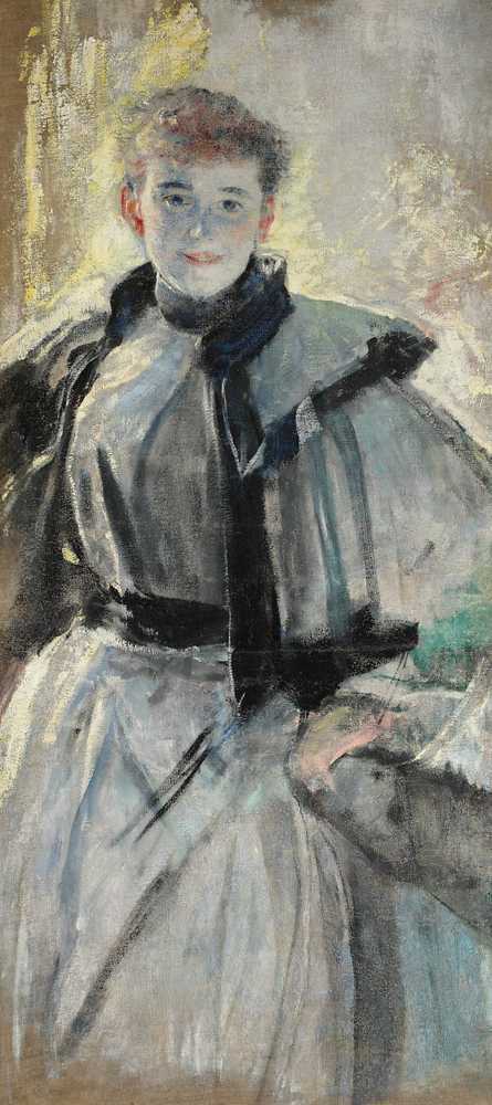 Portrait of Wanda Kossuth (after 1892) - Leon Wyczółkowski