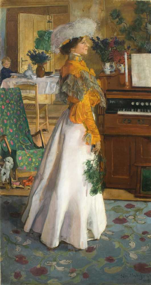 Portrait of Wife (1904) - Józef Mehoffer