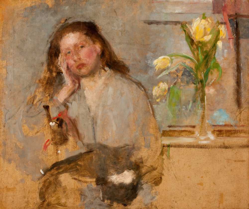 Portrait Sketch of a Young Girl (1894) - Olga Boznańska