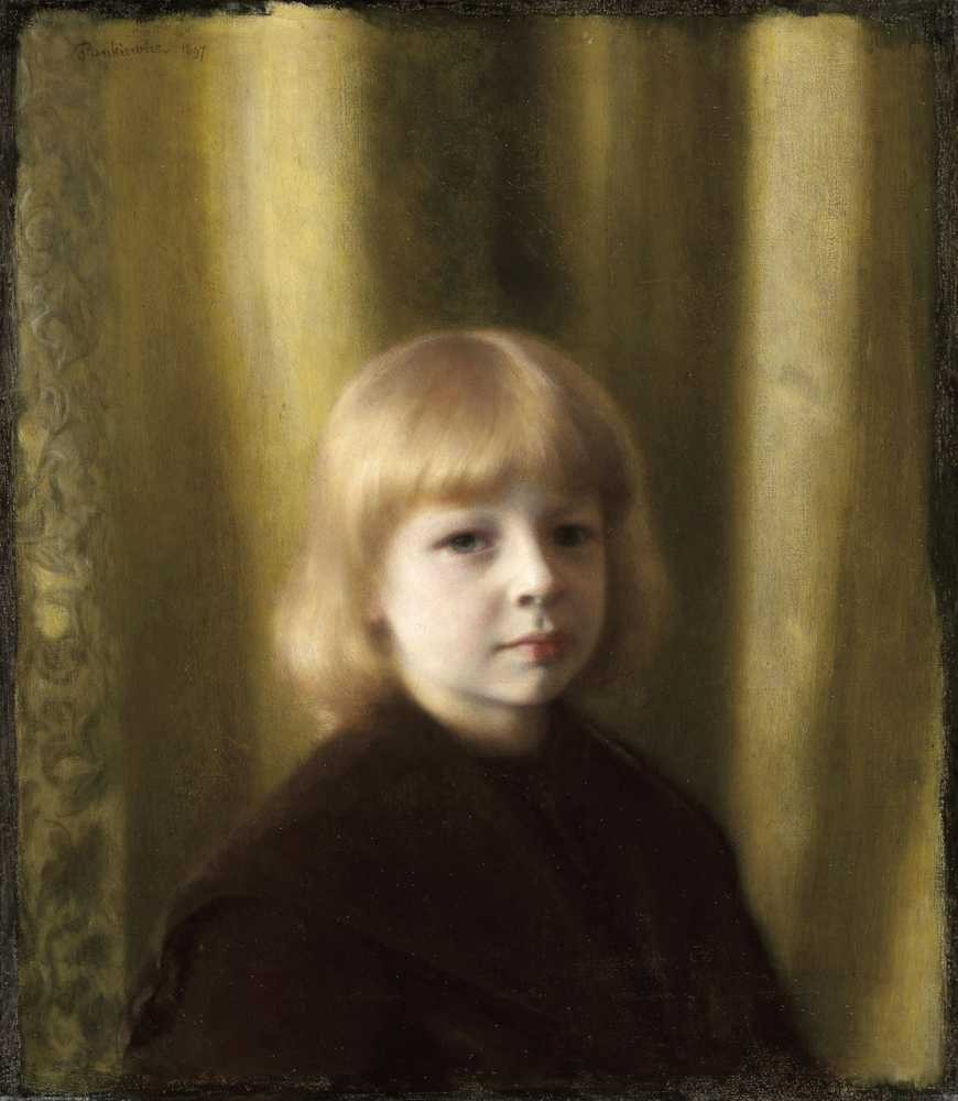 Portrait of Stefan Polczyński (Portrait of a child) - Pankiewicz - Pankiewicz