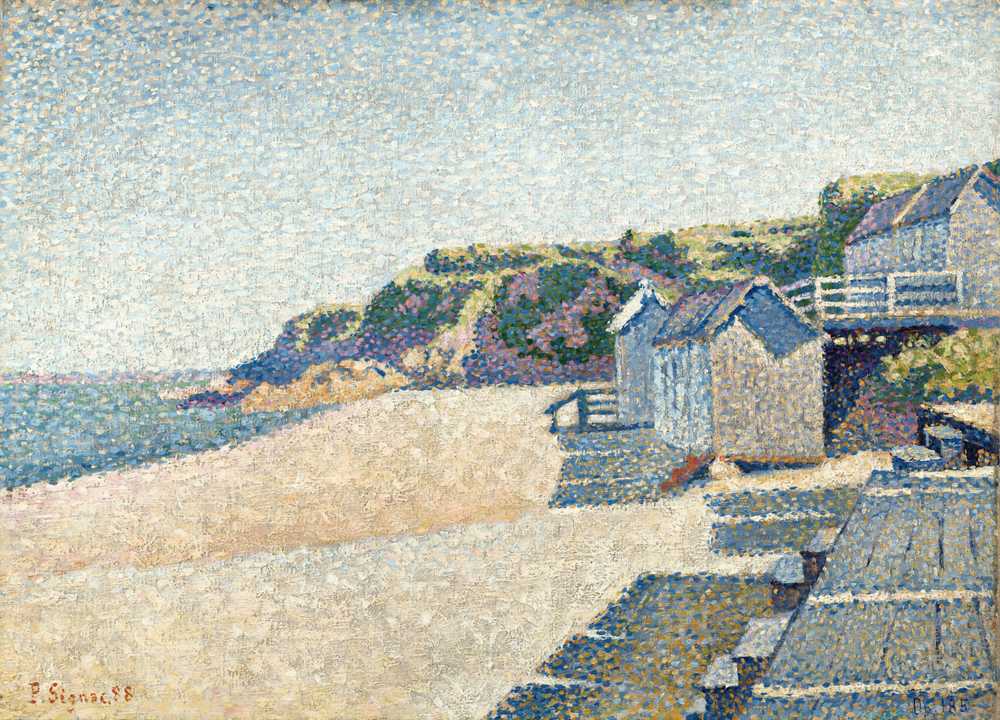 Portrieux, The Bathing Cabins, Opus 185 (Beach of the Countess) - Paul Signac