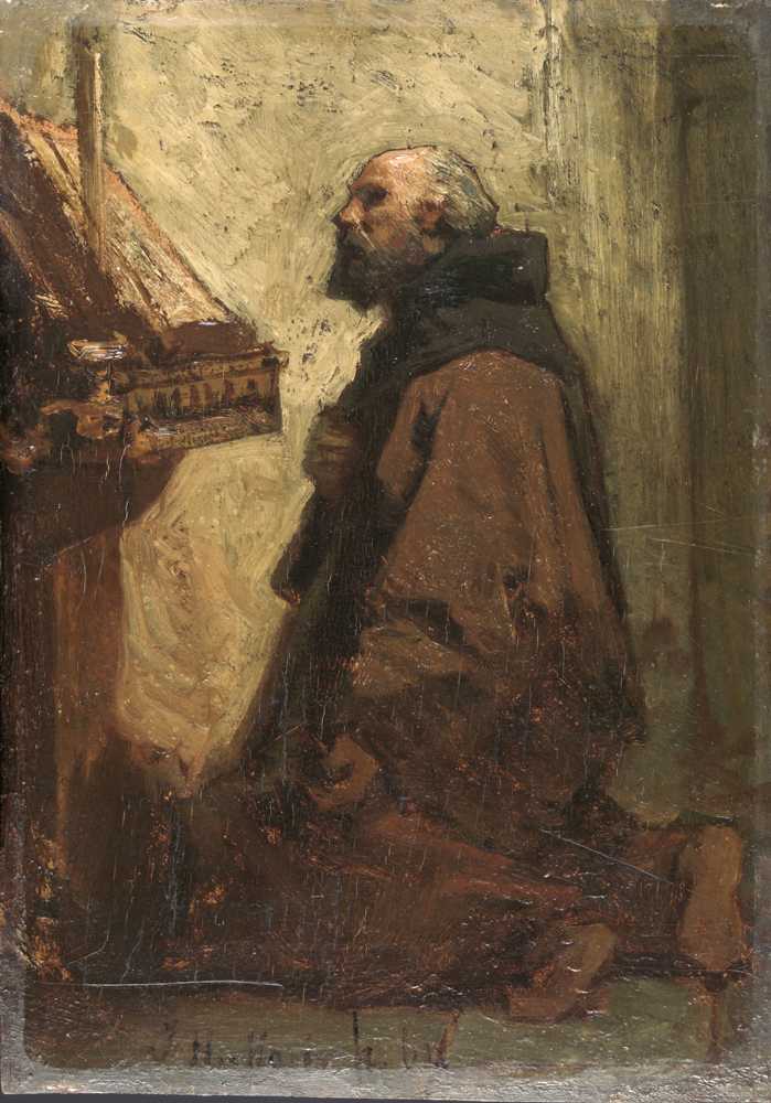 Praying Monk (Monk at his Devotions) (1864) - Matthijs Maris