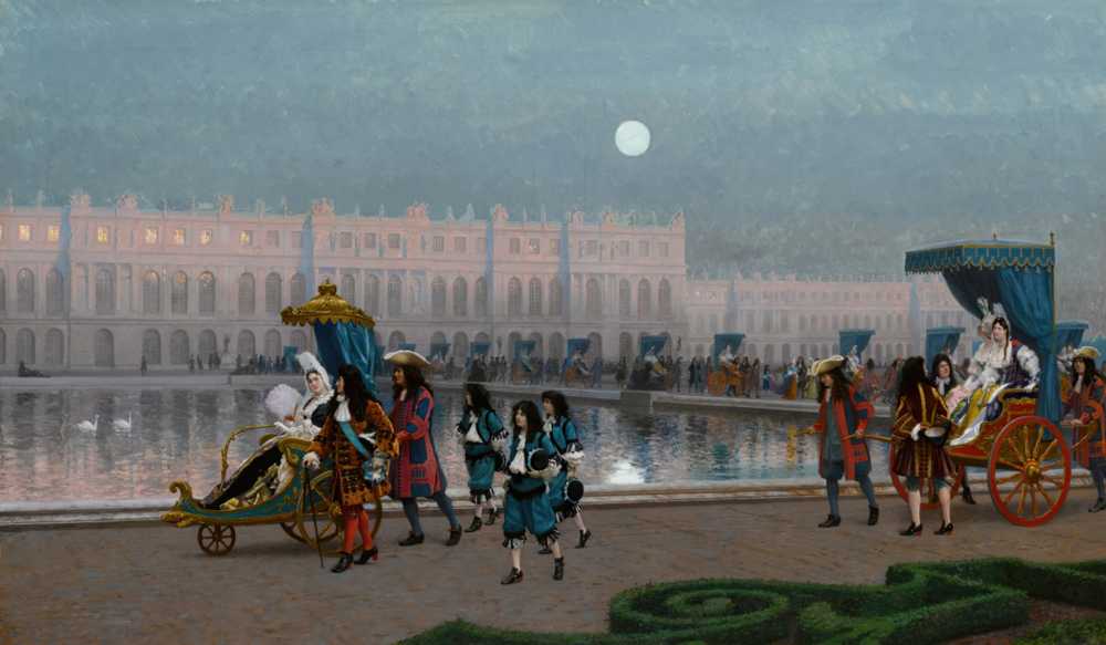 Promenade de la Cour in the gardens of Versailles - Jean-Leon Gerome