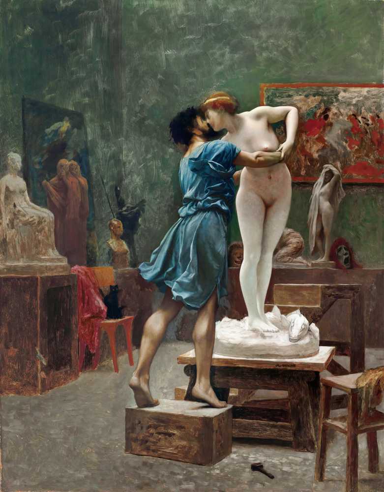 Pygmalion and Galatea, oil sketch (1890) - Jean-Leon Gerome