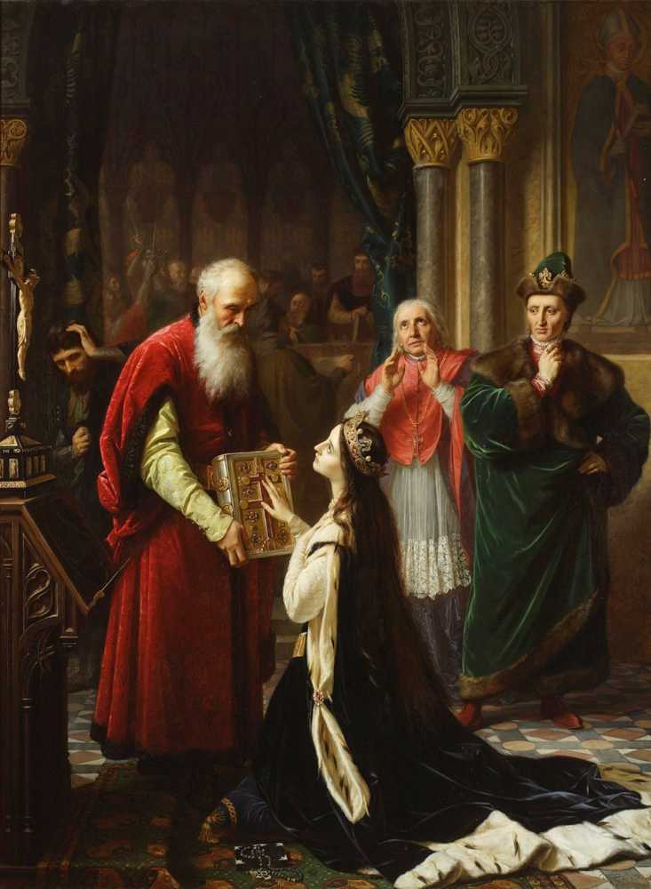 Queen Jadwiga's oath - Józef Simmler
