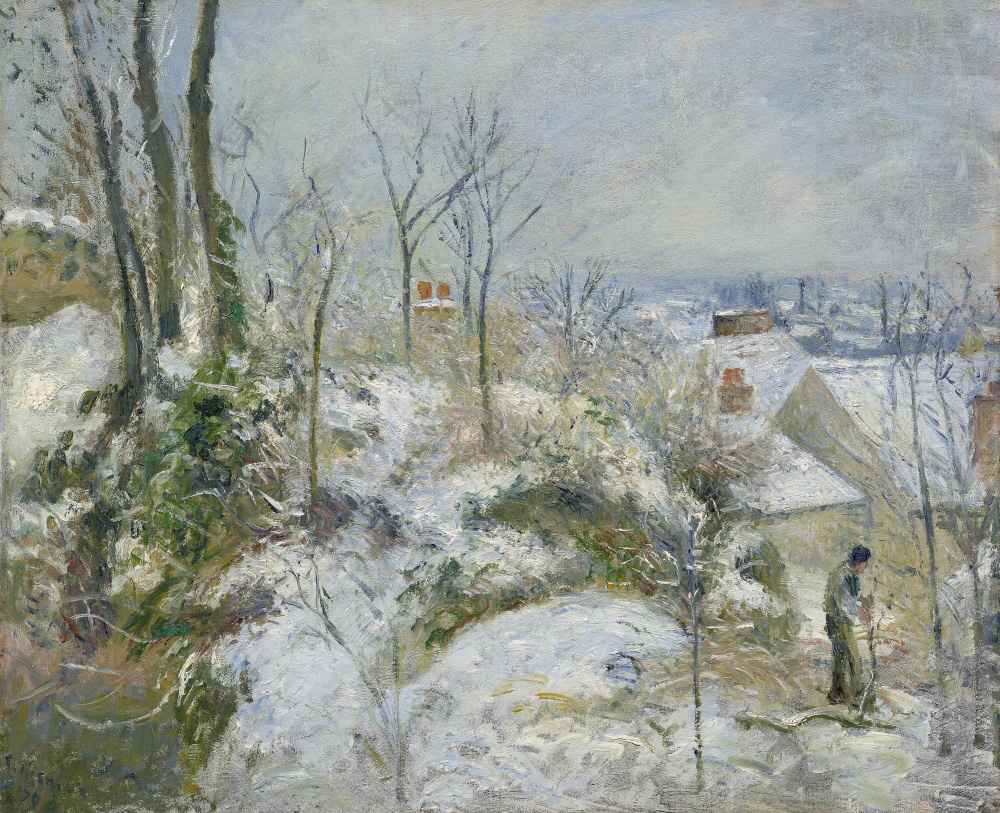Rabbit Warren at Pontoise, Snow - Camille Pissarro