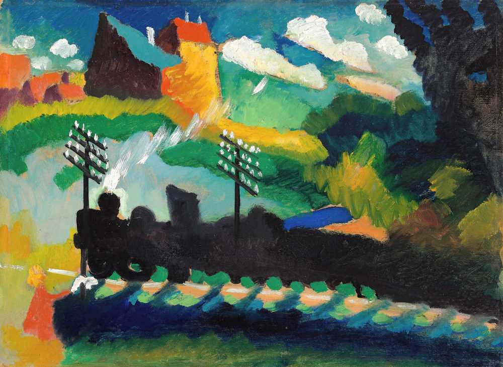 Railway near Murnau (1909) - Wassily Kandinsky