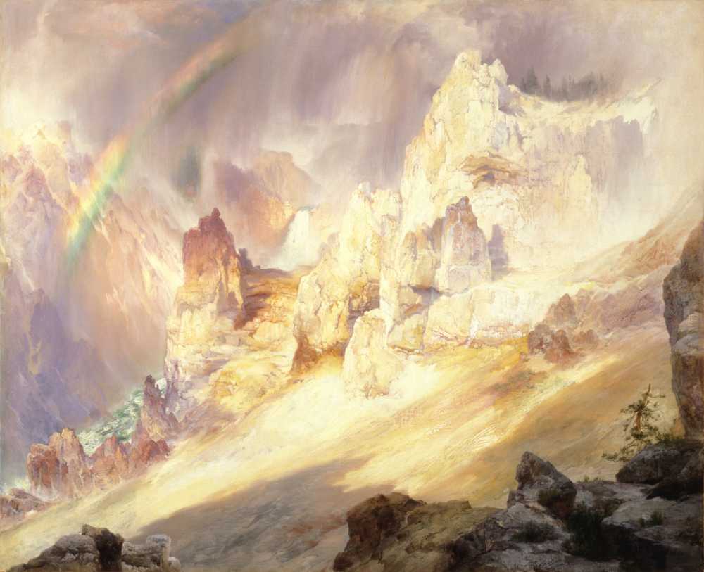 Rainbow Over The Grand Canyon Of The Yellowstone (1900) - Thomas Moran