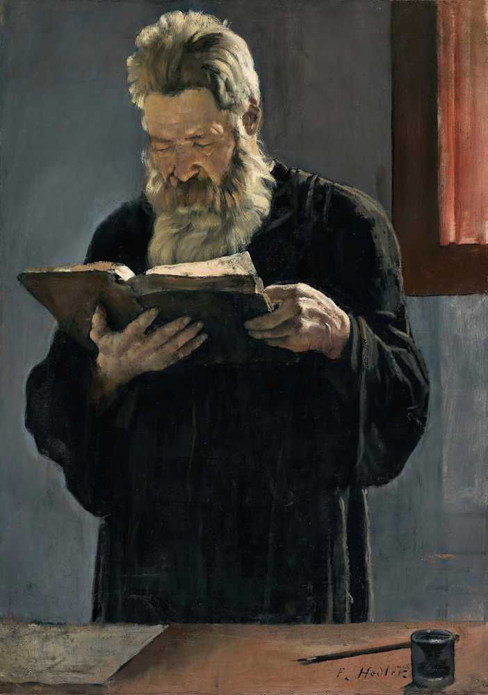 Reading Priest - Ferdinand Hodler