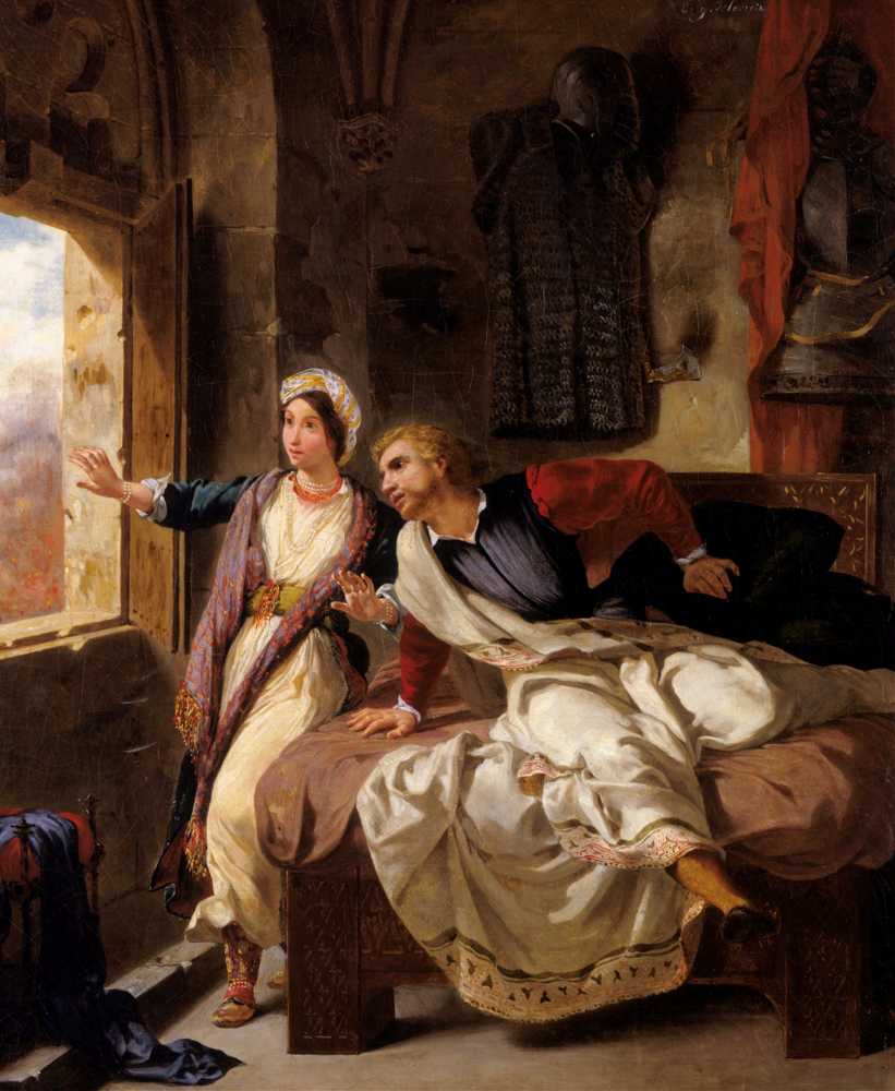 Rebecca and the Wounded Ivanhoe (1823) - Ferdinand Victor Eugene Delacroix