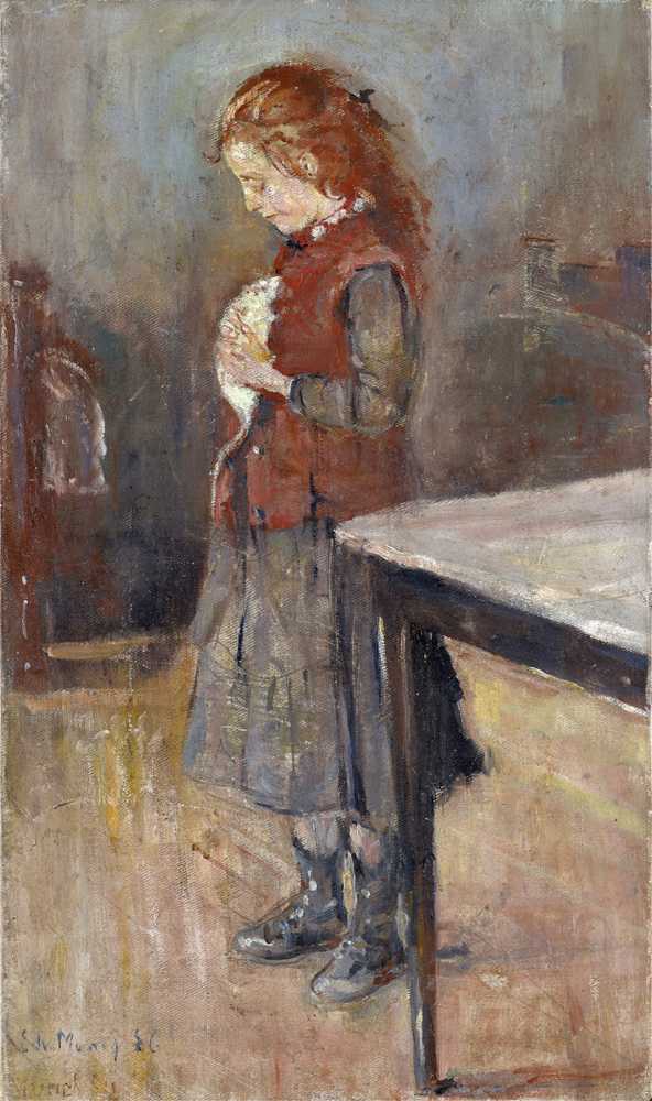 Redhaired Girl With White Rat (1886) - Edward Munch