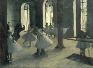 Rehearsal In The Foyer Of The Dance - Edgar Degas