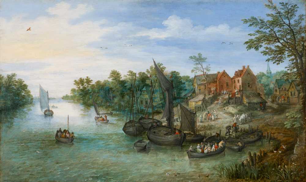River Landscape (1612) - Jan Brueghel Starszy