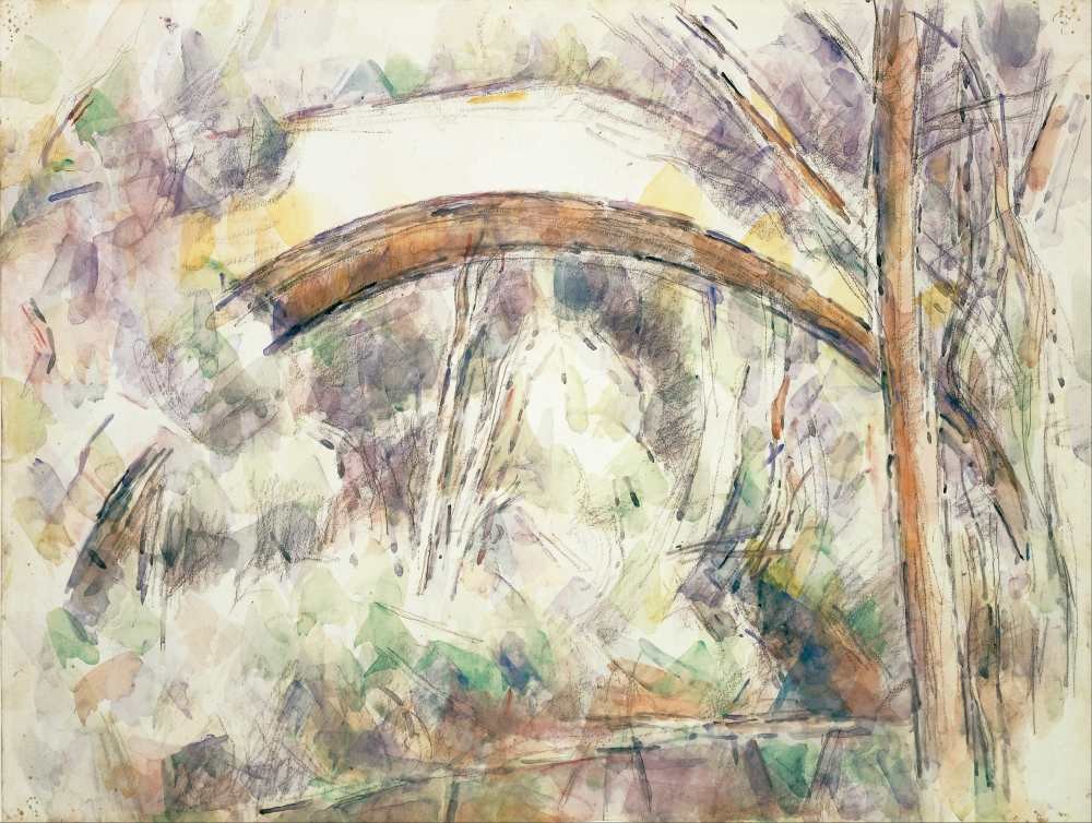 River at the Bridge of Three Sources - Cezanne