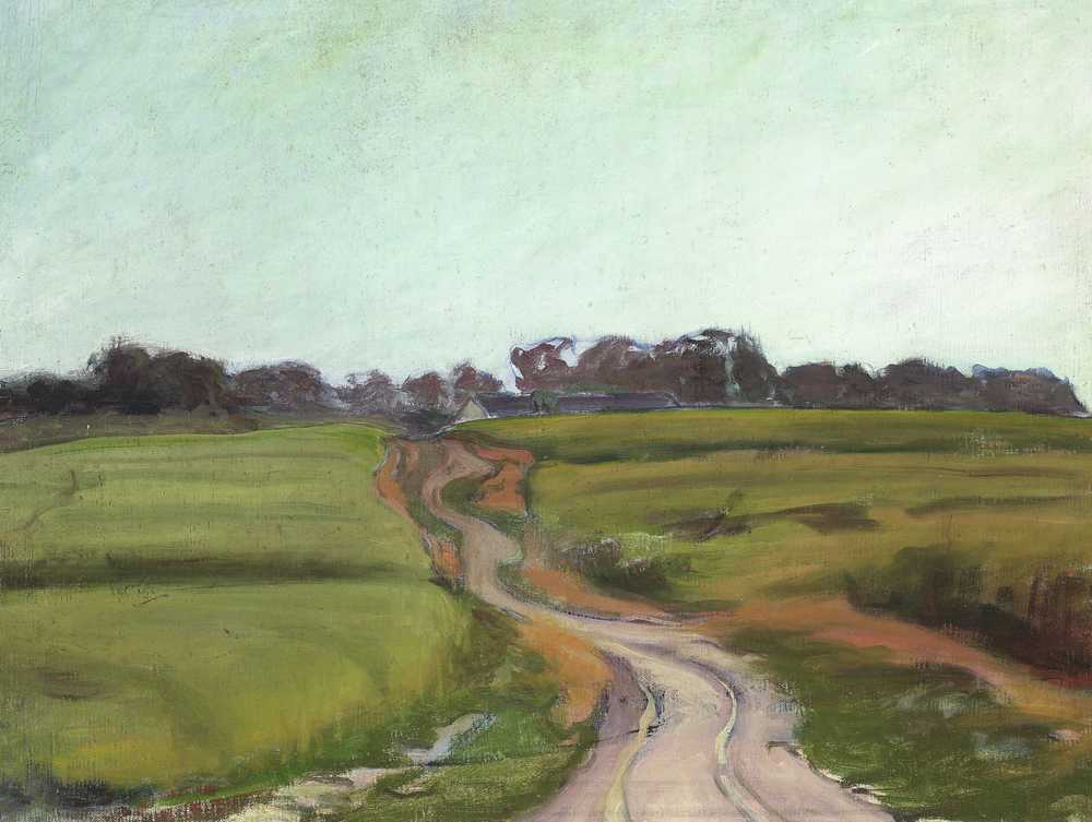 Road among fields (circa 1912) - Władysław Ślewiński