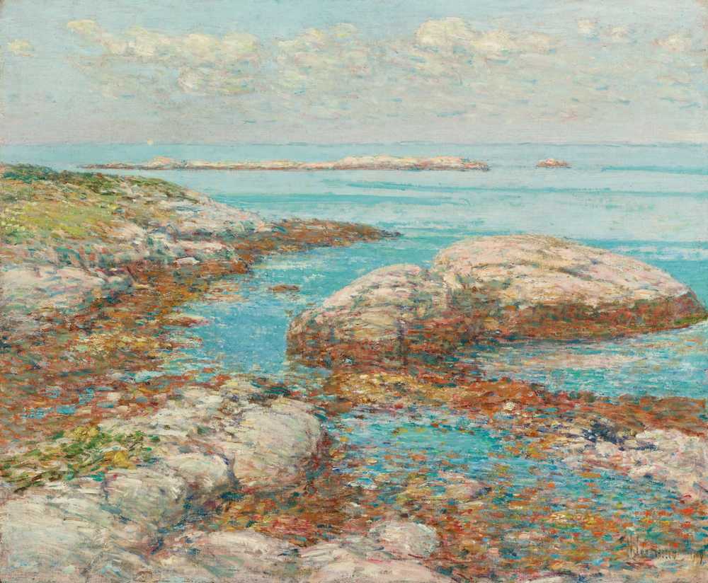 Rocks At Appledore, Morning (1909) - Childe Hassam