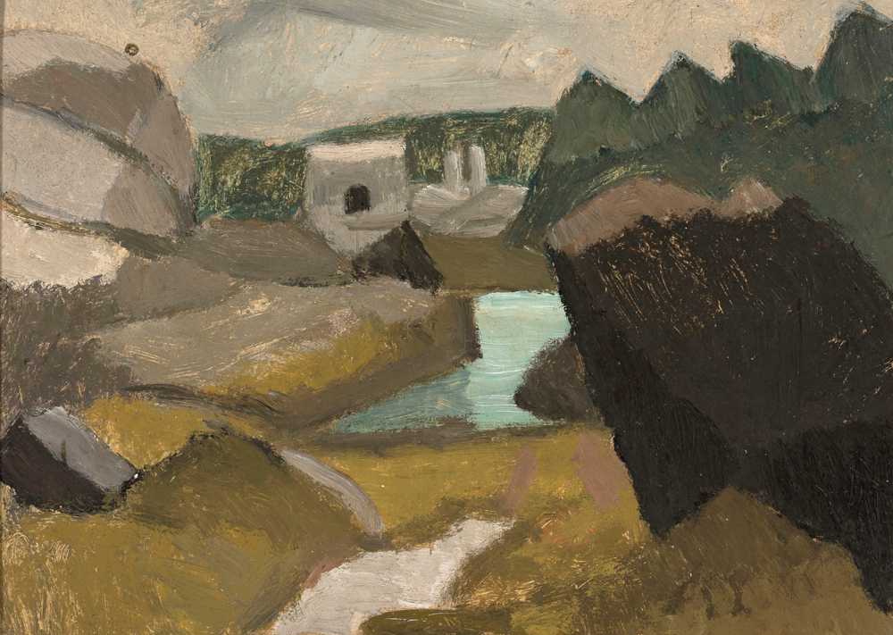 Rocky landscape with water (1911) - Tadeusz Makowski