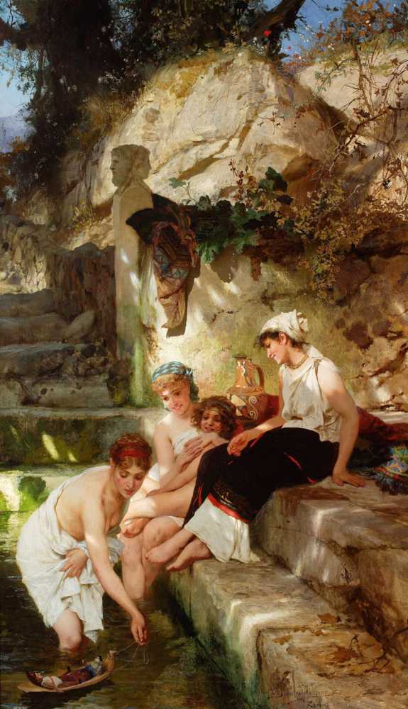 Roman idyll – Before the bath (1885-1890) - Henryk Hektor Siemiradzki