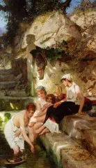 Roman idyll – Before the bath (1885-1890) - Henryk Hektor Siemiradzki