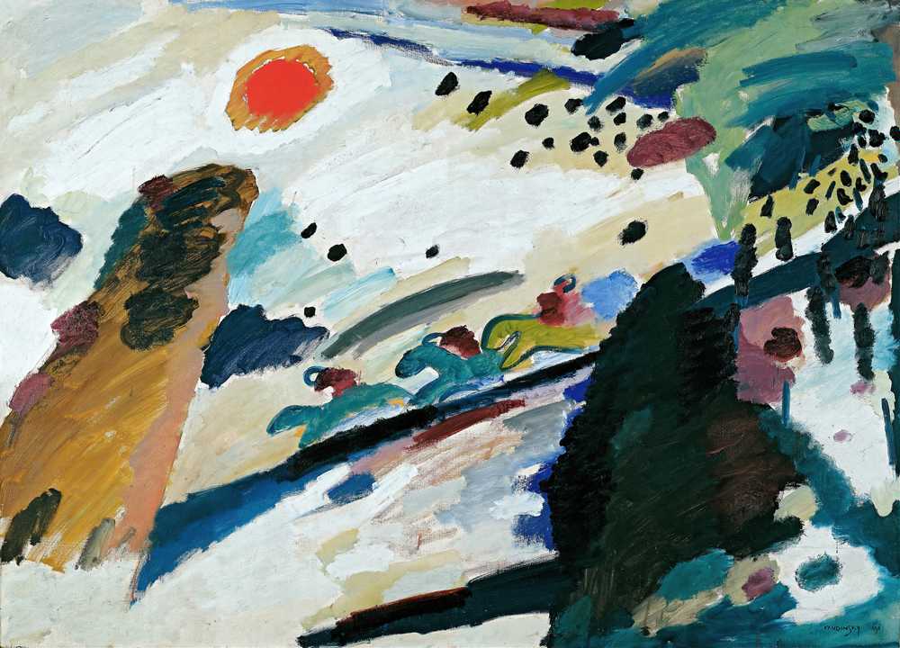Romantic landscape (1911) - Wassily Kandinsky