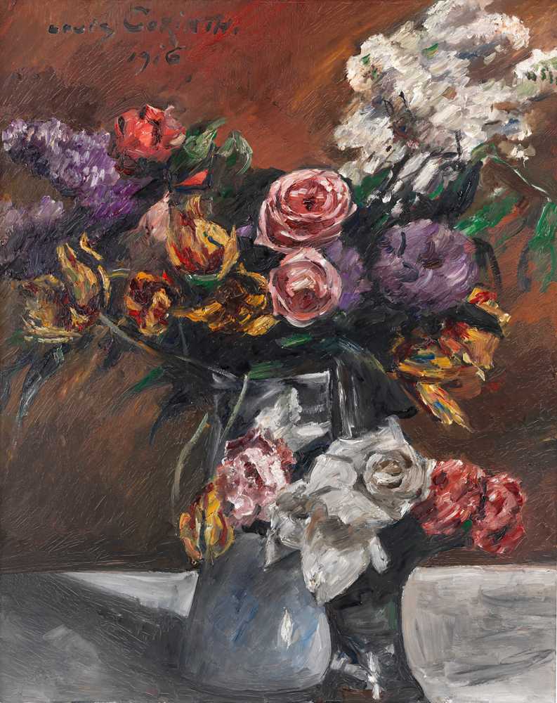 Roses, Tulips and Lilacs (1916) - Lovis Corinth