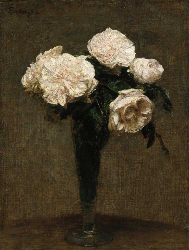 Roses in a Vase (1872) - Henri Fantin-Latour
