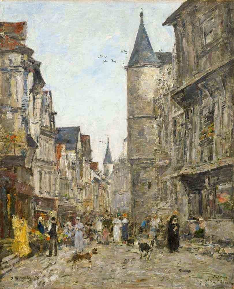 Rue Saint-Romain, Rouen - Eugene Boudin