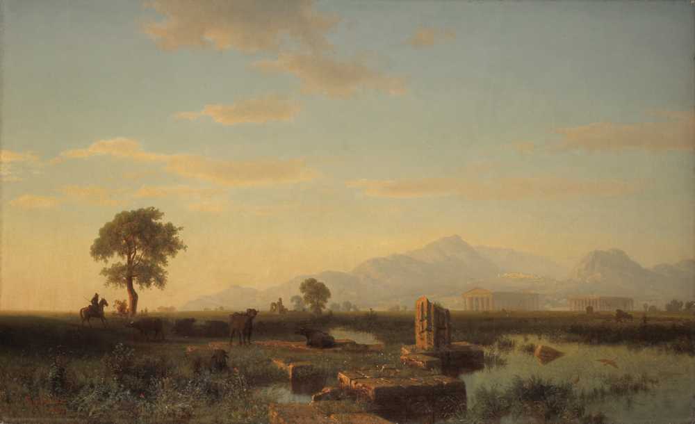 Ruins of Paestum - Albert Bierstadt