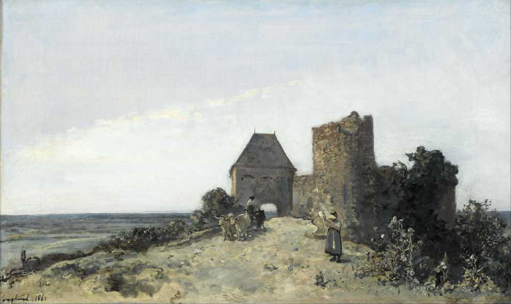 Ruins of the Rosemont castle (1861) - Johan Barthold Jongkind