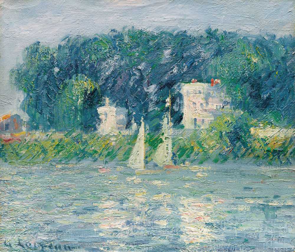 Sailboats on the Oise - Gustave Caillebotte