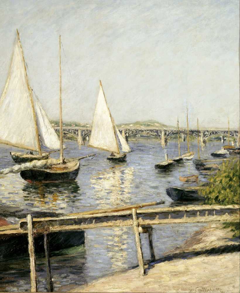 Sailing Boats at Argenteuil (circa 1888) - Gustave Caillebotte