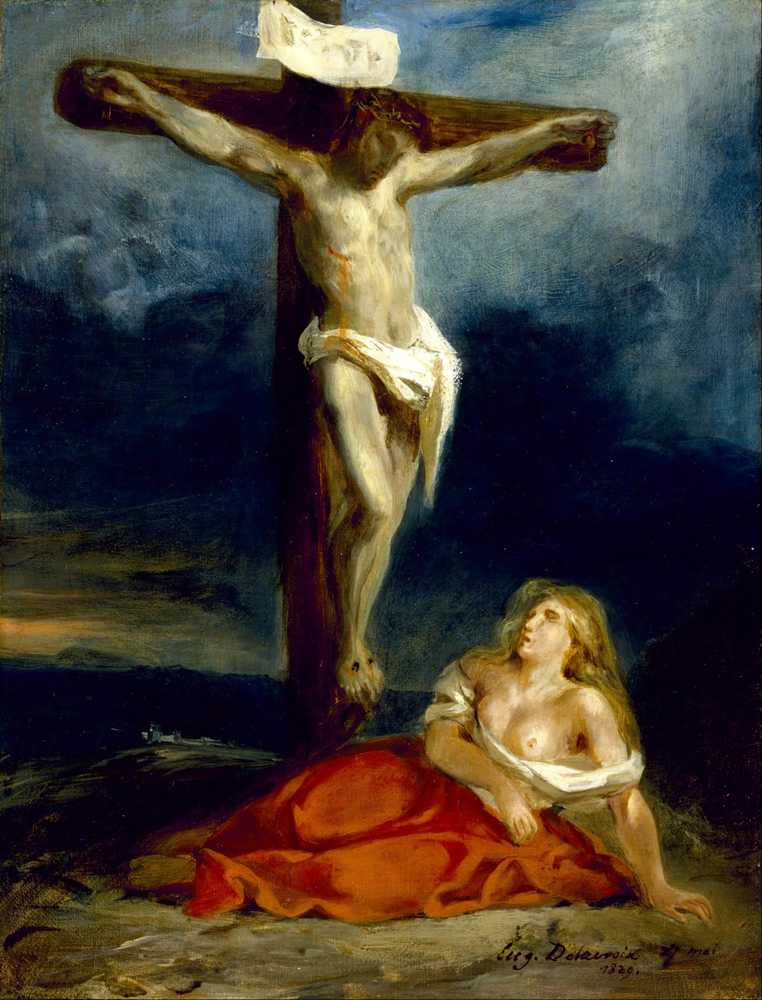 Saint Mary Magdalene At The Foot Of The Cross (1829) - Delacroix