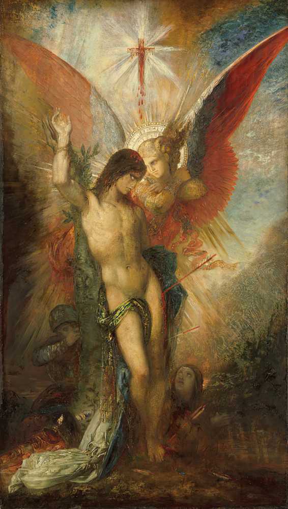 Saint Sebastian And The Angel (C. 1876) - Gustave Moreau