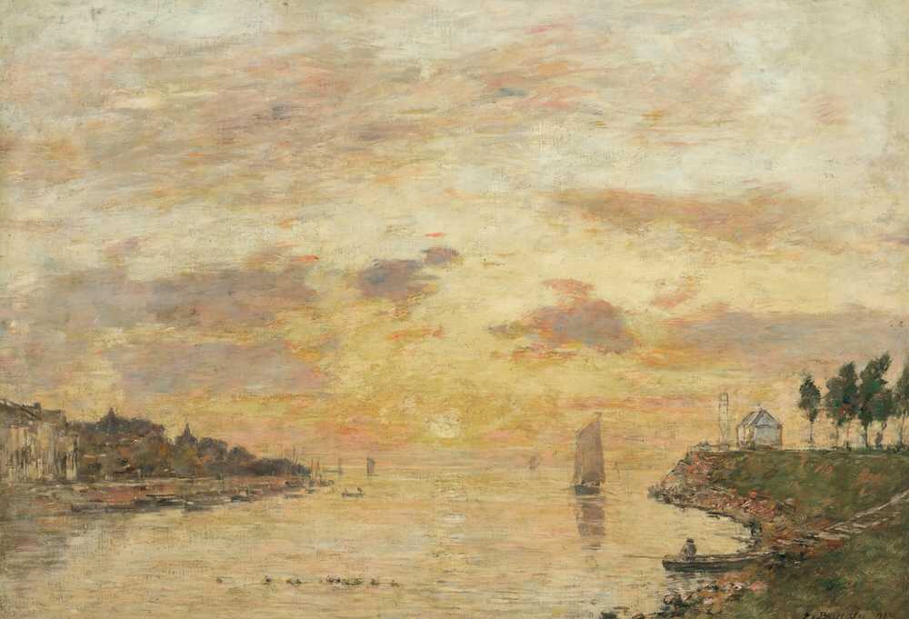 Saint-Valery-Sur-Somme. The mouth of the Somme (1891) - Eugene Boudin