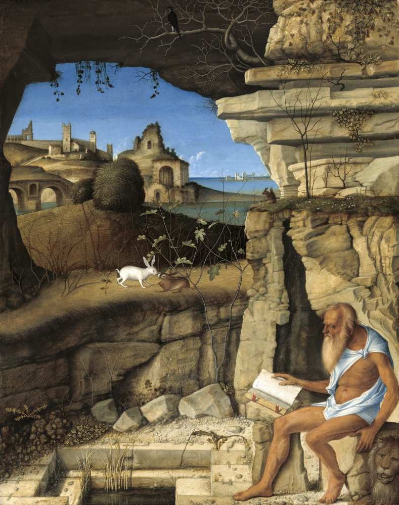 Saint Jerome Reading (1505) - Giovanni Bellini