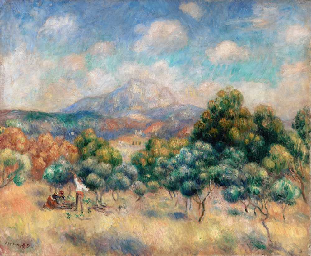 Sainte-Victoire Mountain (Landscape) (1889) - Auguste Renoir