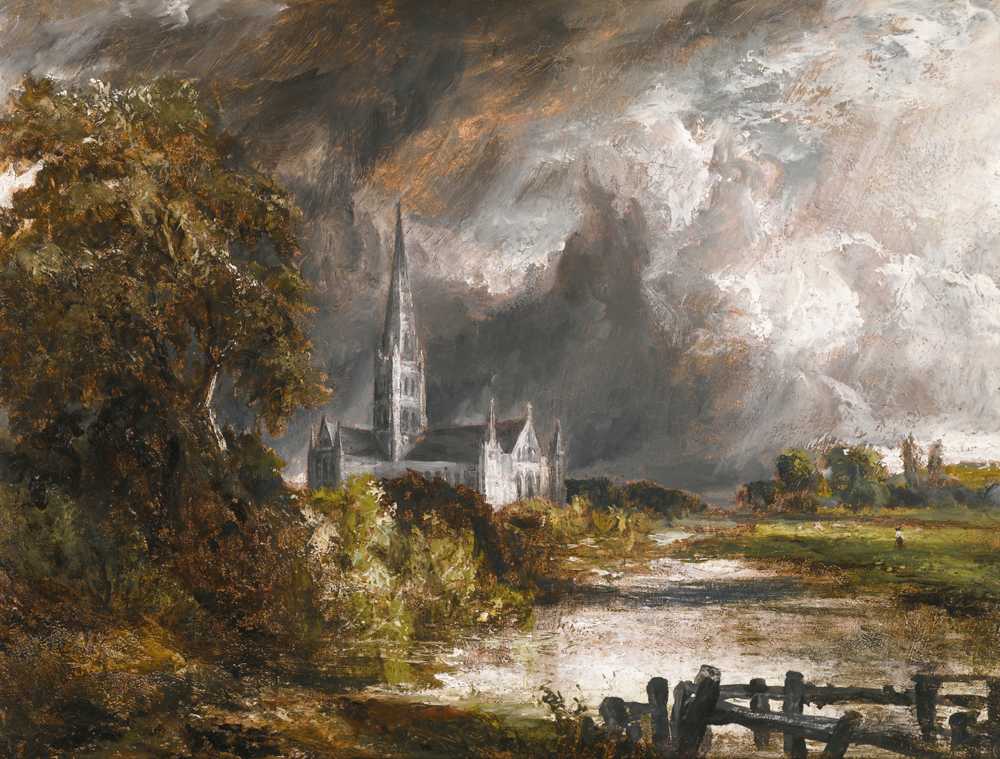 Salisbury Cathedral From The Meadows - John Constable