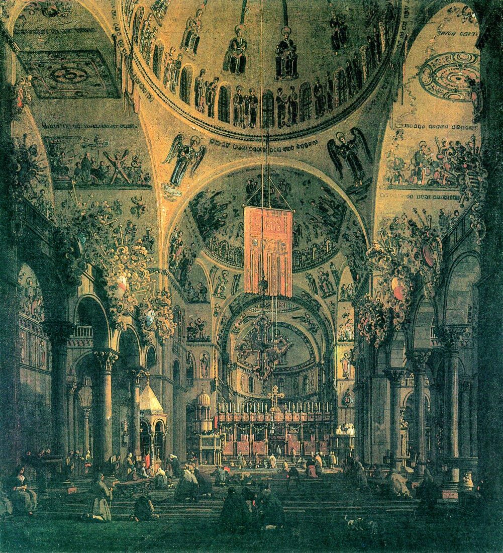 San Marco, inside view - Canaletto