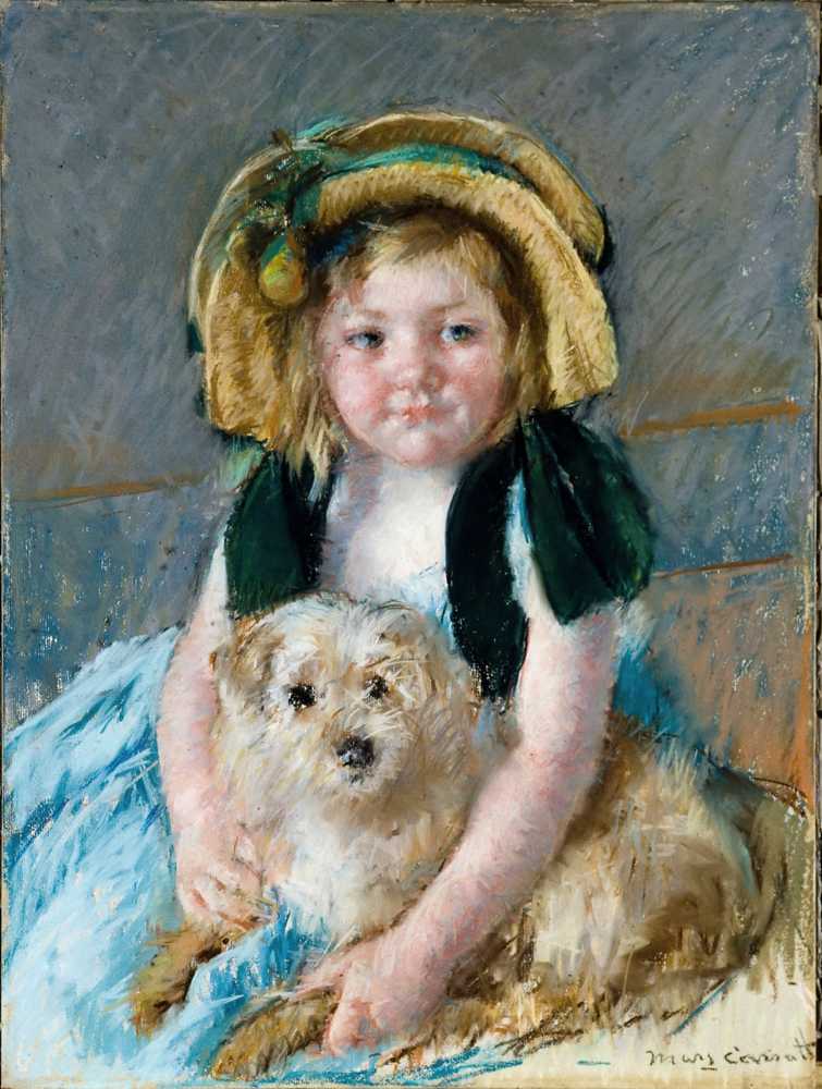 Sara with her dog (1901) - Mary Cassatt
