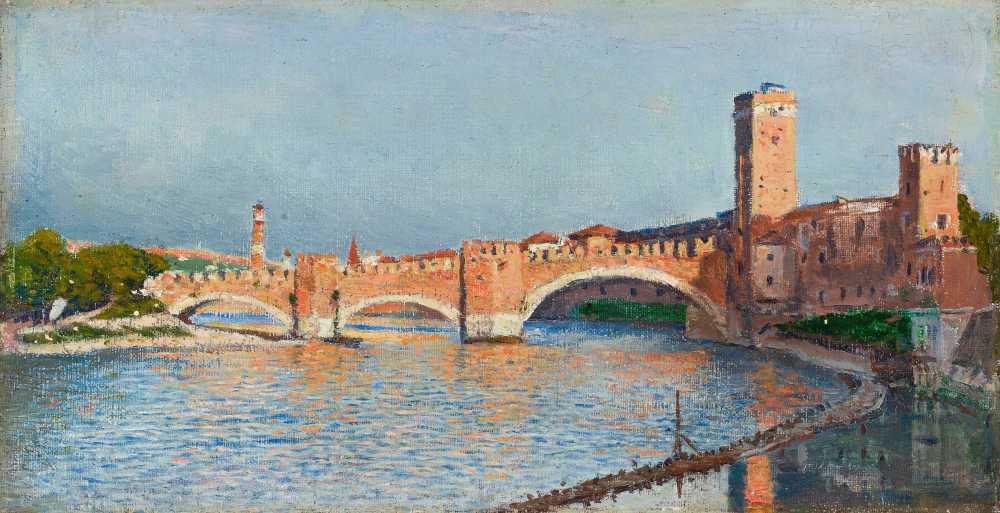 Scaliger Bridge in Verona (1900) - Aleksander Gierymski