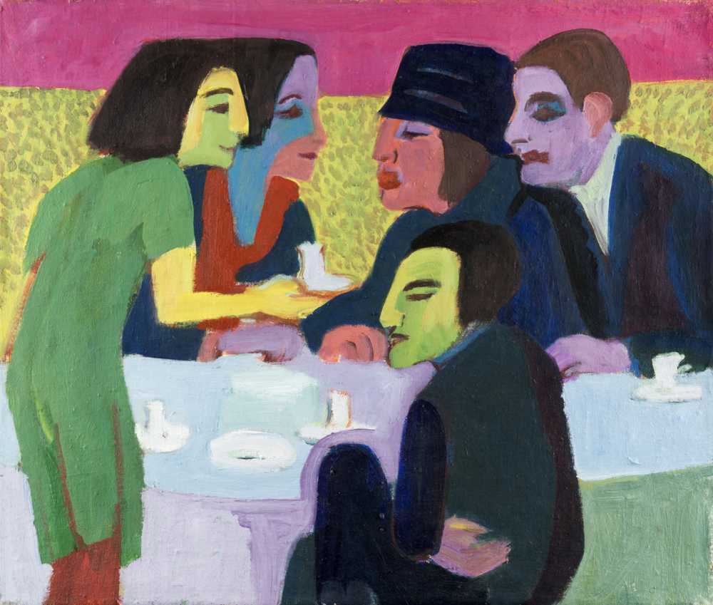 Scene at a Café (ca. 1926) - Ernst Ludwig Kirchner