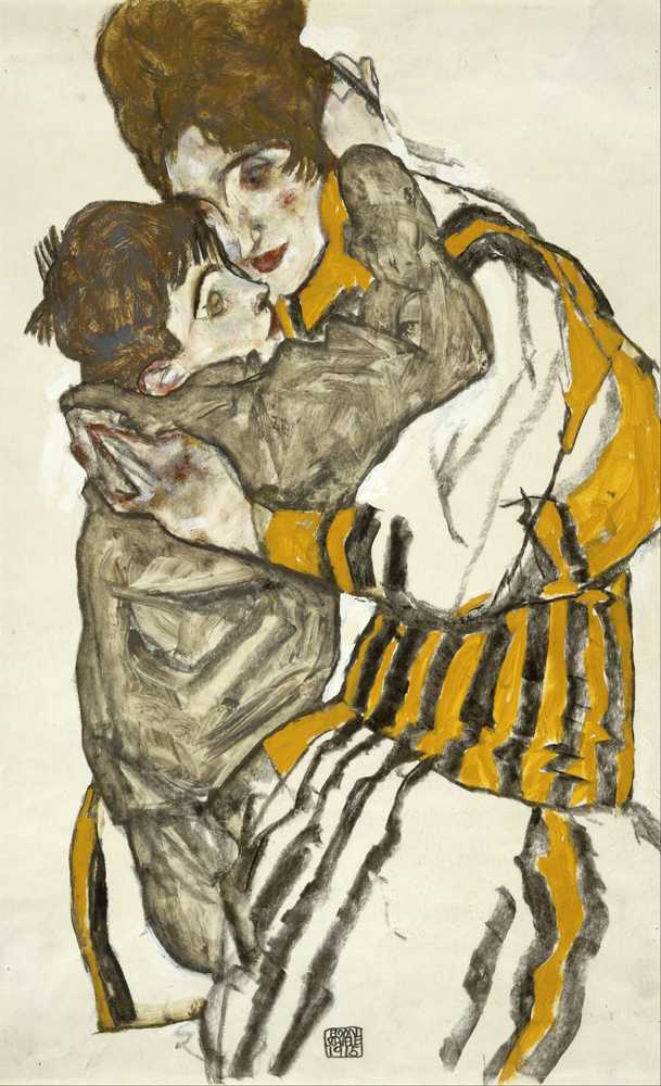 Schiele’s Wife with Her Little Nephew (1915) - Egon Schiele