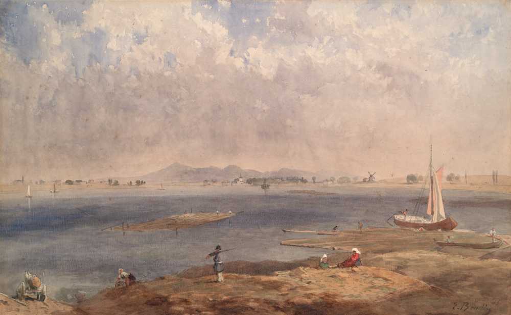 Seascape in Brittany (1855) - Eugene Boudin