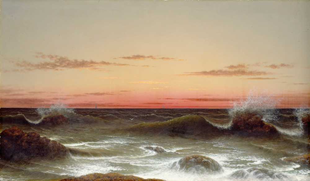 Seascape; Sunset (1861) - Martin Johnson Heade