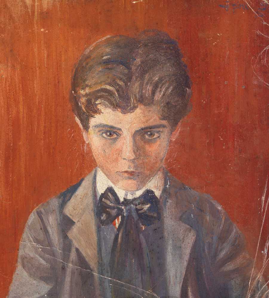 Self-Portrait Against a Red Background (1906) - Egon Schiele