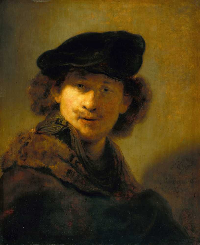 Self-portrait in a Velvet Beret (1634) - Rembrandt van Rijn