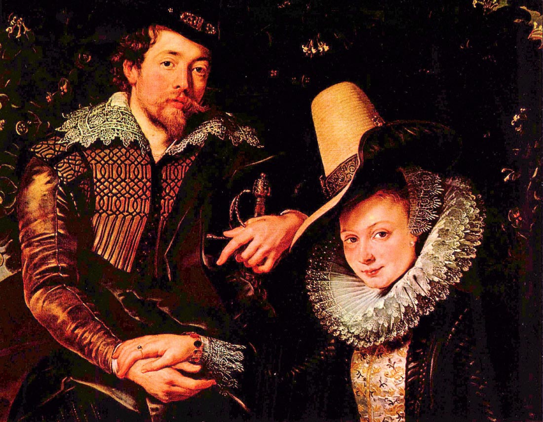 Self-portrait of the artist and his wife, Isabella Brant - Rubens