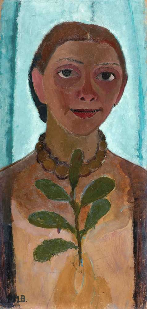 Self-portrait with a camellia branch (circa 1906-1907) - Paula Modersohn Becker